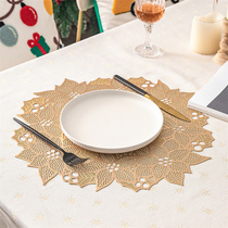 European-style Western mat Household insulation mat Waterproof and oil-proof PVC dinner plate mat anti-scalding bowl mat American table mat 4 pieces