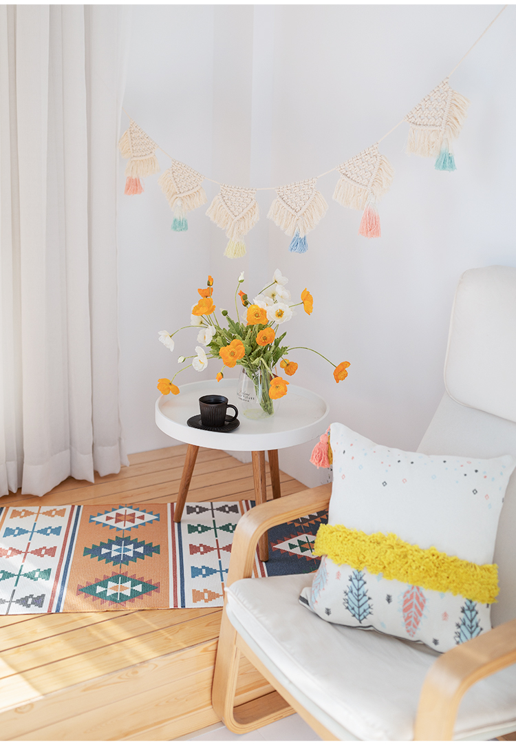 in nhật ký túc xá thảm dệt tay treo băng rôn vải giường Bohemian cạnh giường ngủ và bữa sáng ở Bắc Âu trang trí tường - Tapestry 	thảm treo tường hình biển