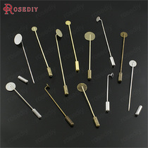 DIY jewelry accessories can be pasted brooch 7 word pin tray long pin brooch cap needle 24734