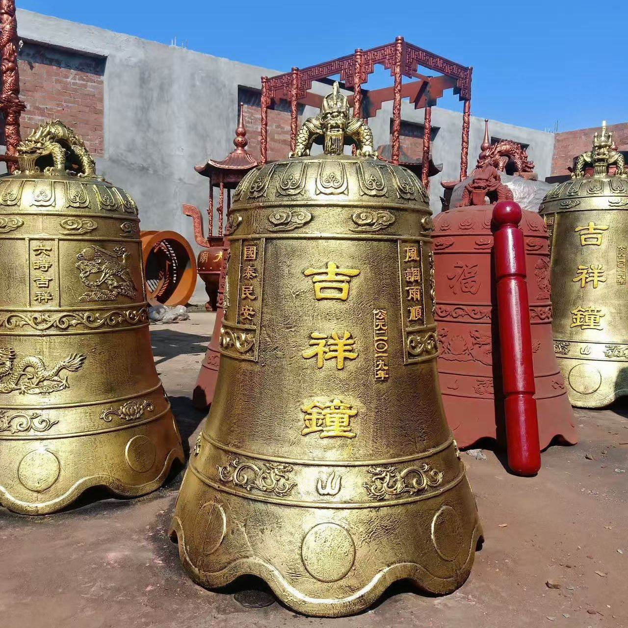 铜钟纯铜大型吊钟:寺庙道观必备,响亮警钟长鸣,铸就信仰之声!🔔-雕塑-淘宝百科网