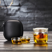 Express Cup portable travel tea set outdoor portable teapot tea cup glass one pot two cups small set