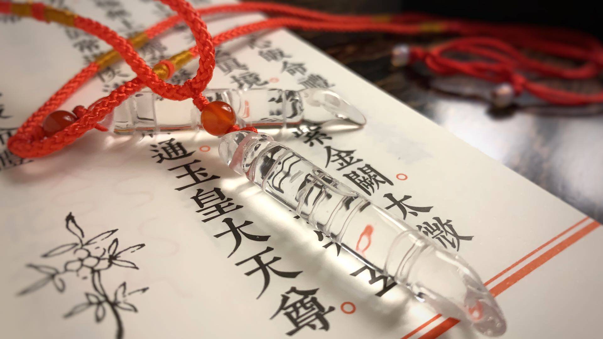 Natural white crystal-shaped Yuan Wenchang pen