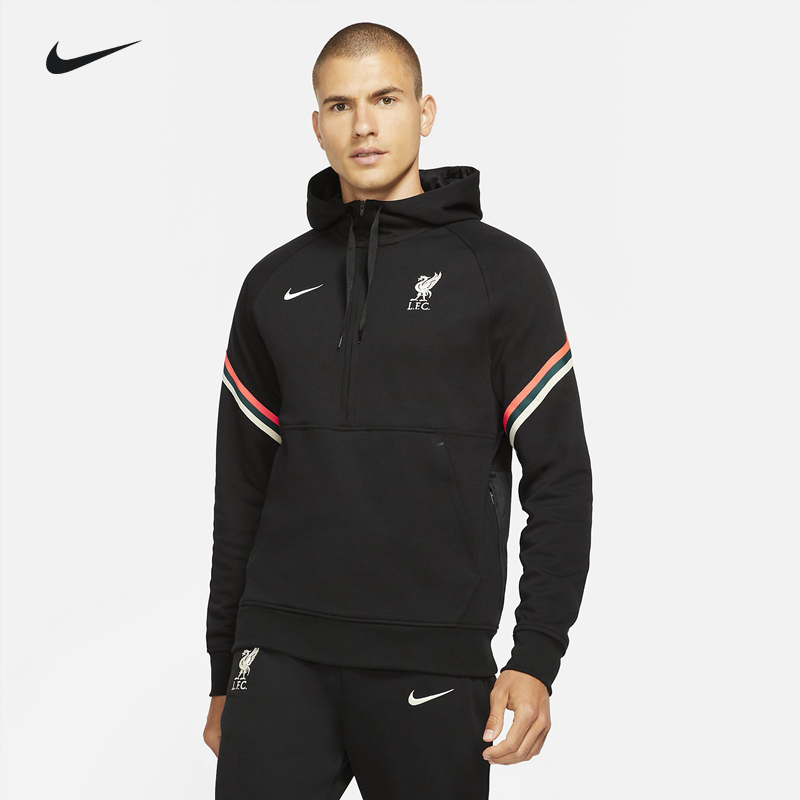 Nike Liverpool Sports Outwear Windproof and Warm Men's Training Hooded Knitted Long-Sleeved Jacket Da9766
