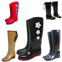 Foreign trade rain shoes women export original single size fashion high water shoes riding boots rain boots waterproof non-slip overshoes rubber shoes