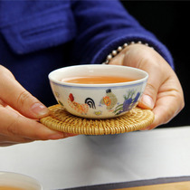 Jingdezhen semi-hand-painted Daming Chenghuai Doucai Chicken Cavs Cup Antique Porcelain Tea Set Tea Cup