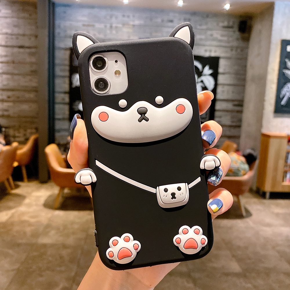 Applicable for Apple 4 6s xs mobile phone protection Shell Dog iPhone 5 11pro silicone gel 7p full pack 8 soft xr case max