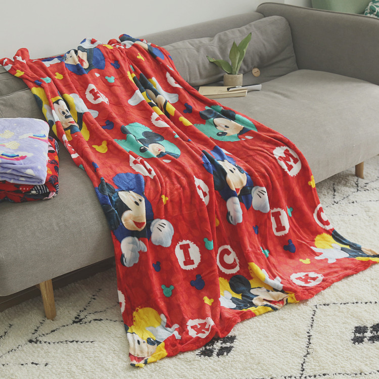 R81 original DAN good thing self-leaving cute cartoon pattern soft coral suede casual blanket nap blanket