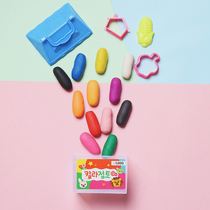 Q37 Koreas DAN kids all like portable packaging 11 color 12 color mud toy molds suit