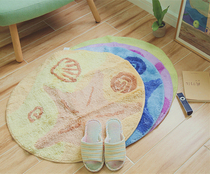 F29 (R78) original DAN day style wind candy color sea star soft chenille suede anti-slip round ground mat foot