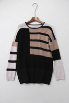 E93( E95) original DAN high-end YANG wool blend design sense pattern fried chicken soft round neck sweater