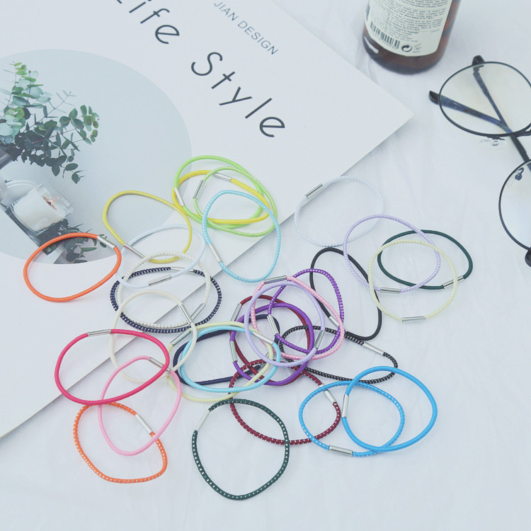 R53 exit DAN ultra-valued multi-color base Elegant Xuanmei Wind Small Leather Rib Leather Ring 100 Clothing