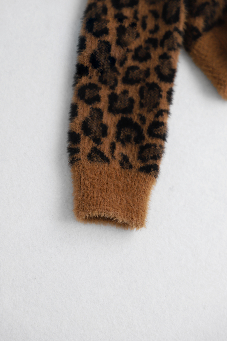 fluffy leopard print jumper