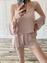 M35 exit DAN overvalued smooth brocade fabric harness lotus leaf shorts hooded sweatshirt home 4 pieces