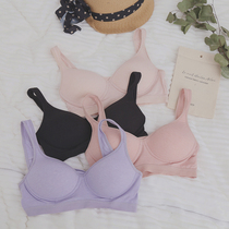  P24 Japan DAN knock skin-friendly soft cream color rimless bra