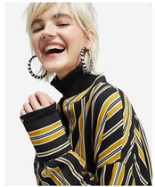 D71 Spanish DAN early spring new skin-friendly soft fabric Wenli small stand collar loose long shirt