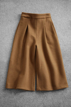 E68 original DAN Fried Chicken foreign-style thick fabric good version High waist eight wide leg pants