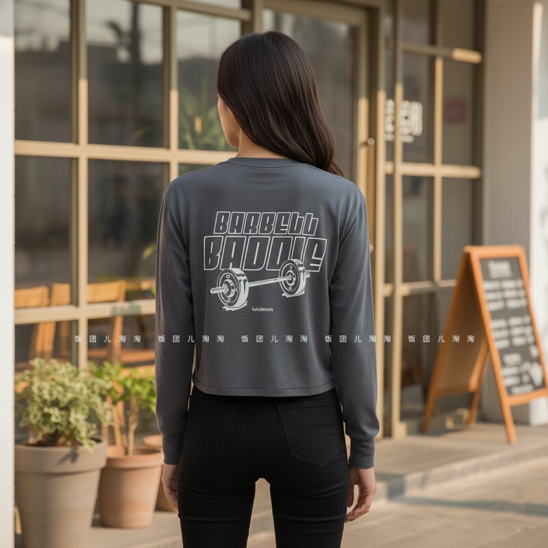 Jersey Training Long Sleeve*Graphic Yoga Quick-Drying Long Sleeve Loose Fit