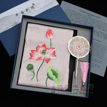 Suzhou embroidered silk scarf embroidered silk scarf Chinese style mirror gift box Chinese style characteristic business souvenirs conference gifts