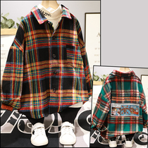 Pint childrens clothing 2020 Winter new children Thickened Lining Boy Girl Girl Han Version Tide Child Gapped Shirt 3051