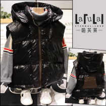 La Fleet 2020 Winter new cotton coat boys and girls Korean version of hooded white duck down vest 1367