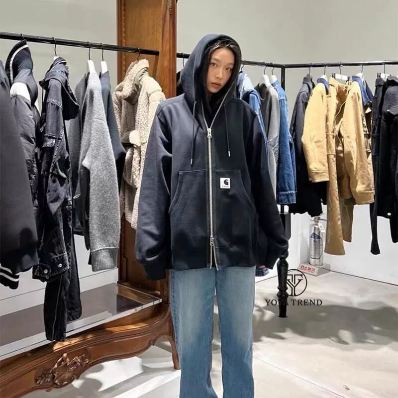 Свитшот Sacai с молнией, антибактериальный, полупальто демисезон, оверсайз