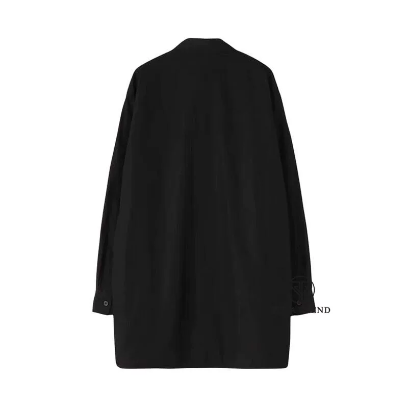 Футболка/рубашка с длинным рукавом свободного кроя YOHJI YAMAMOTO Yamamoto Yamamoto Flower Flower Cluster Embroidery для мужчин и женщин