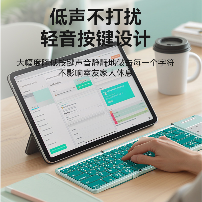 Mengzu 70% off Stackable Bluetooth Wireless Keyboard and Mouse Set for Laptops, iPad Tablets, Smartphones, Portable