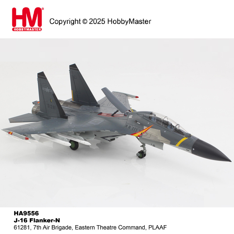 Ha9556 Collector's 1/72 Scale Chinese Air Force J-16 Aircraft, Code Name Qianlong, 7Th Aviation Brigade, Eastern Theater Command