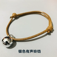 Коричневая восковая веревка+серебряный колокол