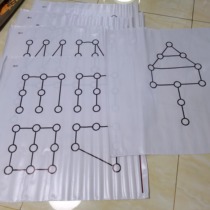 A set of eight-door light array pictures (nine pictures) Canvas size: 90 x 90 cm Material: fire-proof cloth