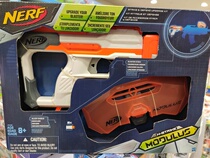 Hasbro NERF modulus module gun assembly ECS-10 hidden butt orange transparent protective shield