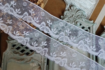 Leavers Lace French trifoliage grass series #2F fine cotton lace handmade DIY