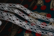 Leaves Lace French Lace #135 White handmade diy