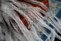 Leaves Lace French lace #118 259A white beige three-color handmade diy