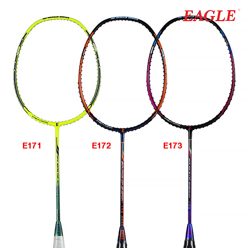 Eagle EAGLE new full carbon badminton racket high pound resistant to playing E171_172_173 special price