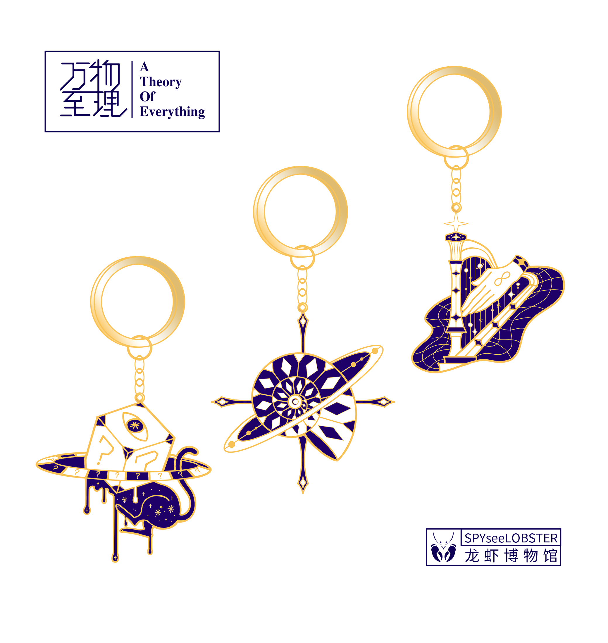 (Spot) Lobster Bothings SPYsees Everything to the Science Metal Key Circle of Science Series