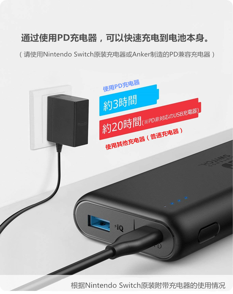 Nhật Bản Anker Switch PD sạc điện thoại di động kho báu dung lượng lớn USB-C sạc nhanh hai chiều Apple Android - Ngân hàng điện thoại di động sạc dự phòng samsung 20000mah