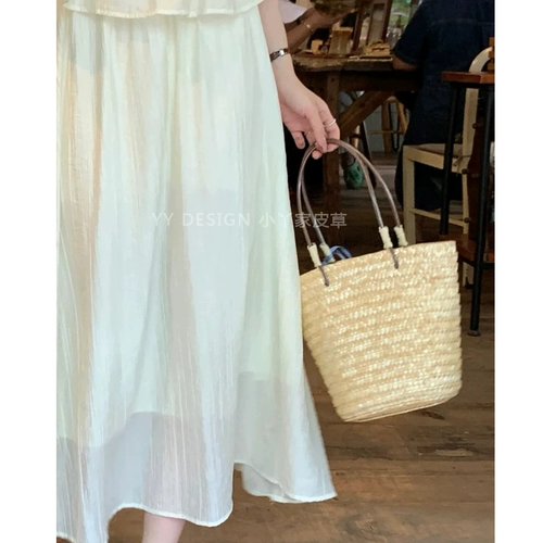 Летняя оригинальная дизайнерская сумка, пляжная портативная корзина, в цветочек