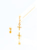 Korean fashion 10K gold earrings for women square cross thread screw earrings K gold ear piercing single
