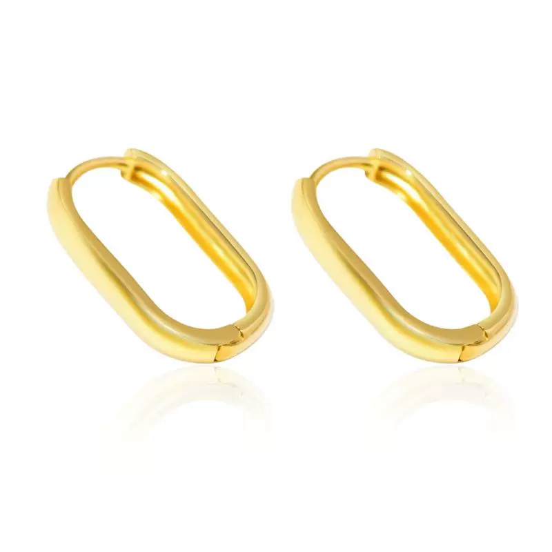 Серьги, 14 карат, 10 карат, простой и элегантный дизайн
