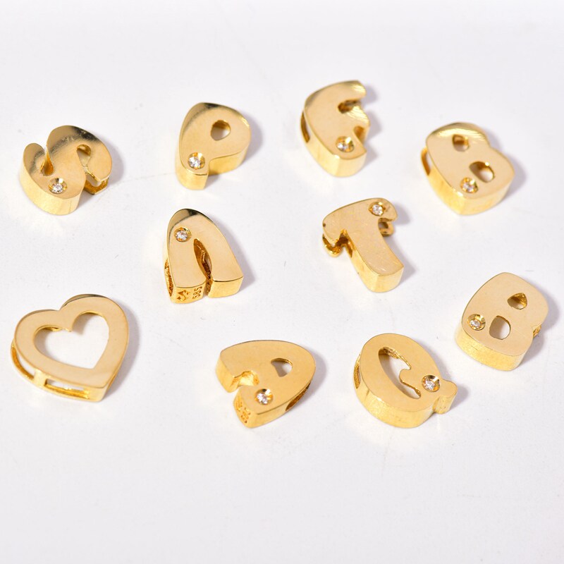 Senior Korea Simple Gift Spot 14k Gold Necklace Single Letters Pendant Free Diy Gold Bracelet