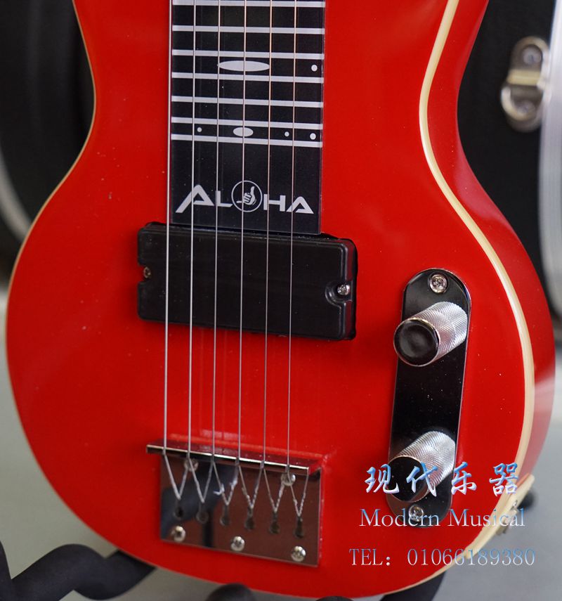Xuất khẩu nhạc cụ phương Tây mới Đàn guitar điện trượt Hawaii 6 dây Gửi bộ 4 khúc dàn trống