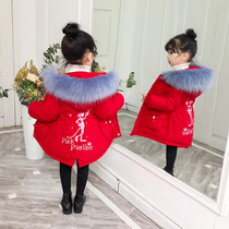 Girls cotton-padded clothes 2021 new foreign style winter clothes thick baby padded jacket girls thick coat childrens cotton-padded clothes