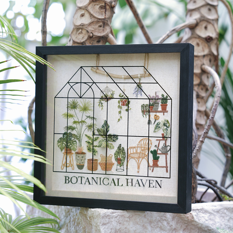 [Plant Secret Realm] Eight O'Clock Study Room Original DIY Embroidery Material Kit Miniature Landscape Decorative Painting Handicraft