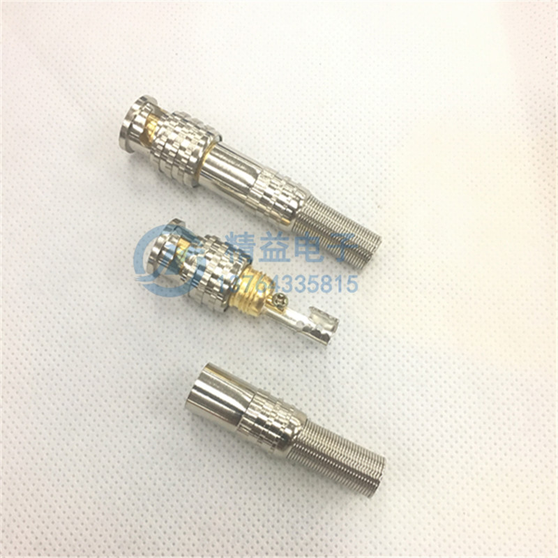 Welding-free BNC American film joint gilded without welding Q9 head (screw screw) to monitor video cameras