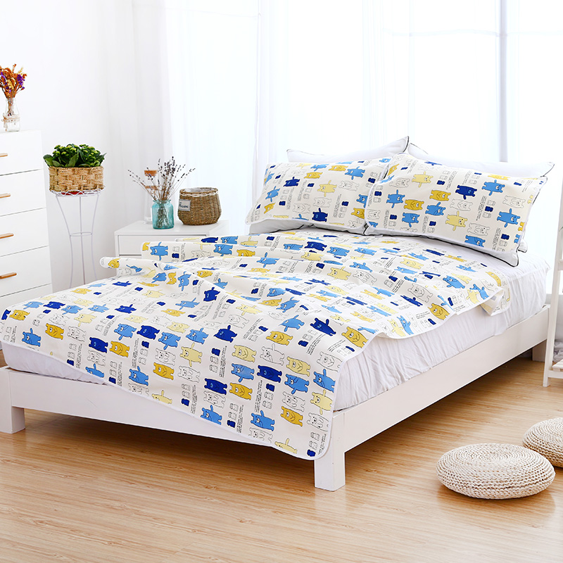 Summer canvas cool three - piece set 1 5 m pure cotton old coarse breathable cool seat three - piece sets