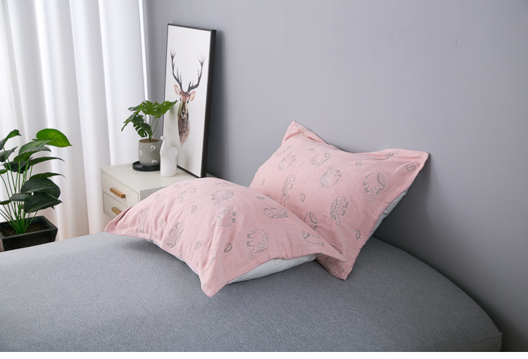 Mùa xuân và mùa hè rửa khăn bông gạc 55 * 75 ba-jacquard bông gối sinh viên duy nhất với một chiếc khăn lớn và nhiều hơn nữa - Khăn gối vỏ ga gối