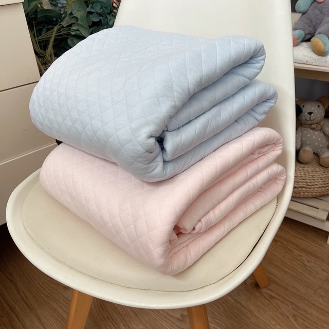 Autumn and winter pure cotton knitted air layer thickened double sheets 180*220 soft skin-friendly blanket naked sleeping sheet thick