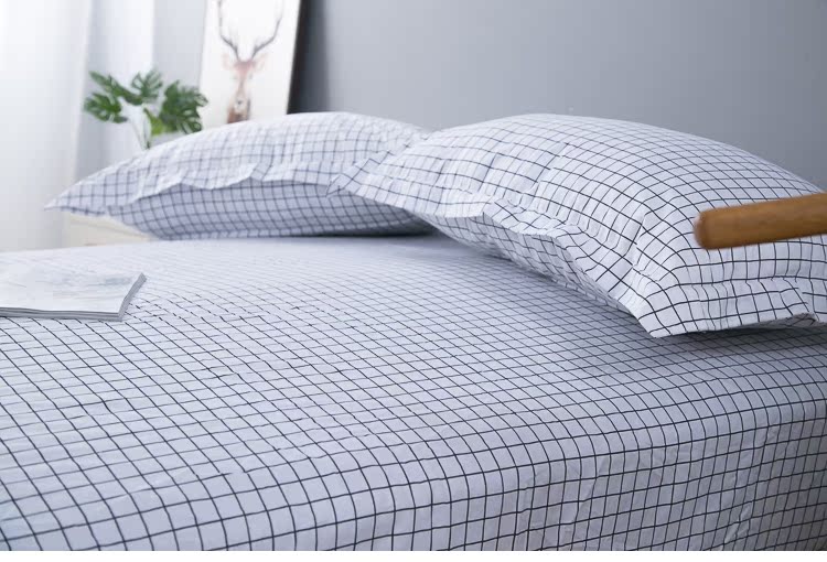 Hãy là một người điều khiển mạng thanh lịch ~ giường vải bông bộ ba mảnh 1 m 8 giường trải giường bằng vải bông kiểu Nhật - Trang bị Covers Ga phủ giường Everon