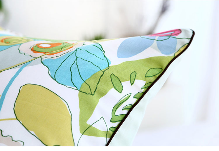 Mùa xuân và mùa hè gối đơn 48 * 74 cotton satin AB phiên bản twill sinh viên ký túc xá gối đặt dây kéo gối văn phòng